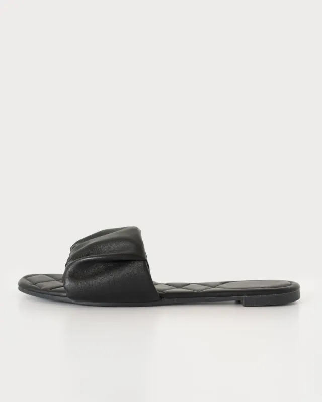Hazy Faux Leather Sandal - Black - FINAL SALE sold by Vici