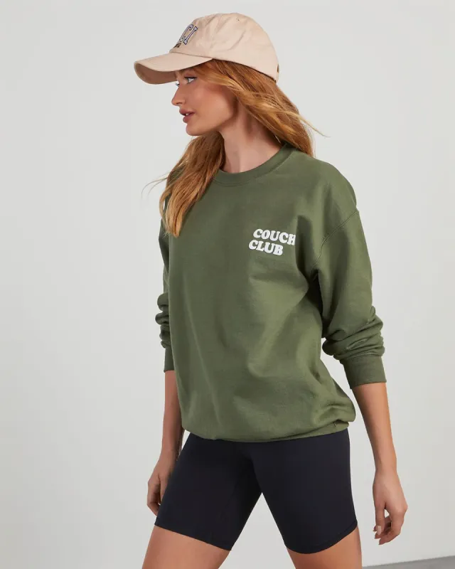 Couch Club Oversized Graphic Sweatshirt sold by Vici
