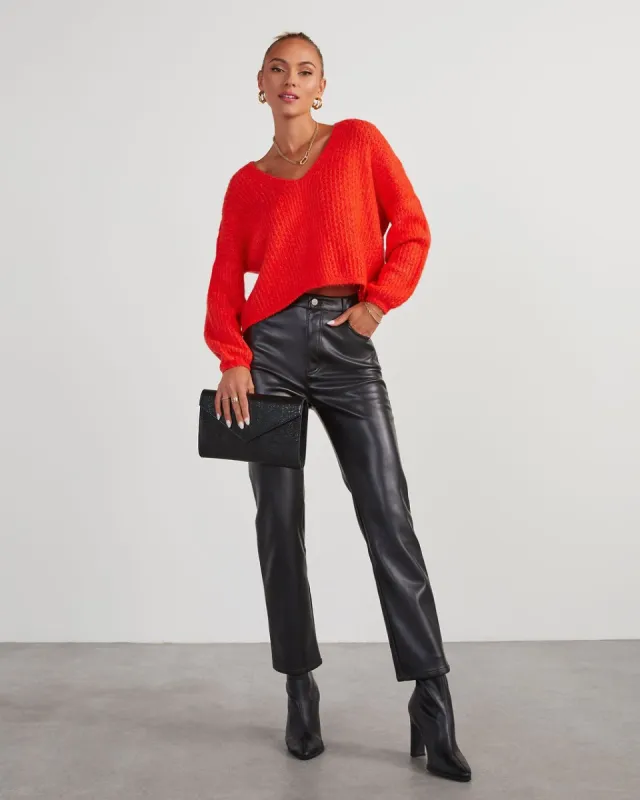 Egremont V-Neck Sweater - Orange sold by Vici