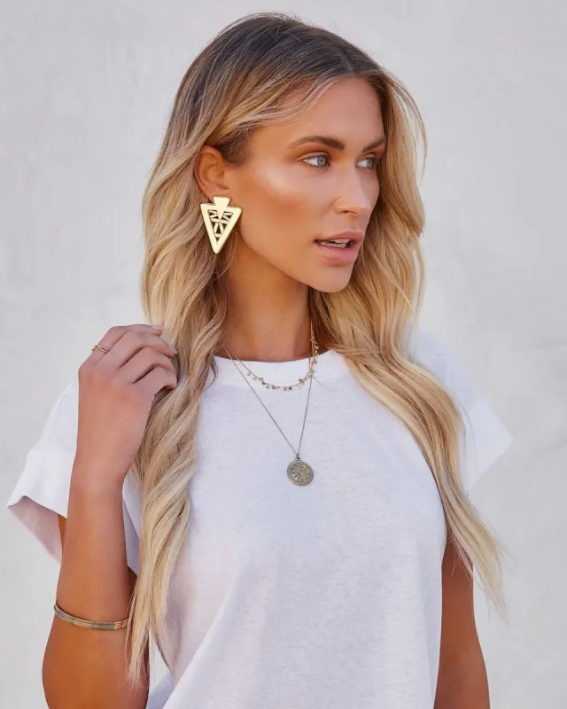 Veah Statement Earrings - Gold - FINAL SALE sold by Vici