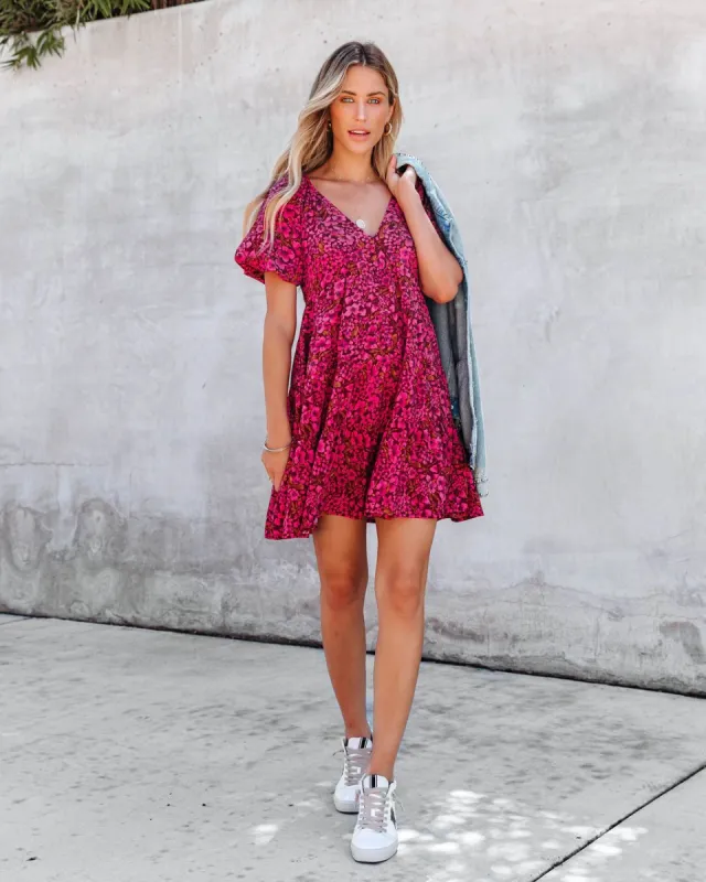 Picking Flowers Tiered Puff Sleeve Babydoll Dress sold by Vici