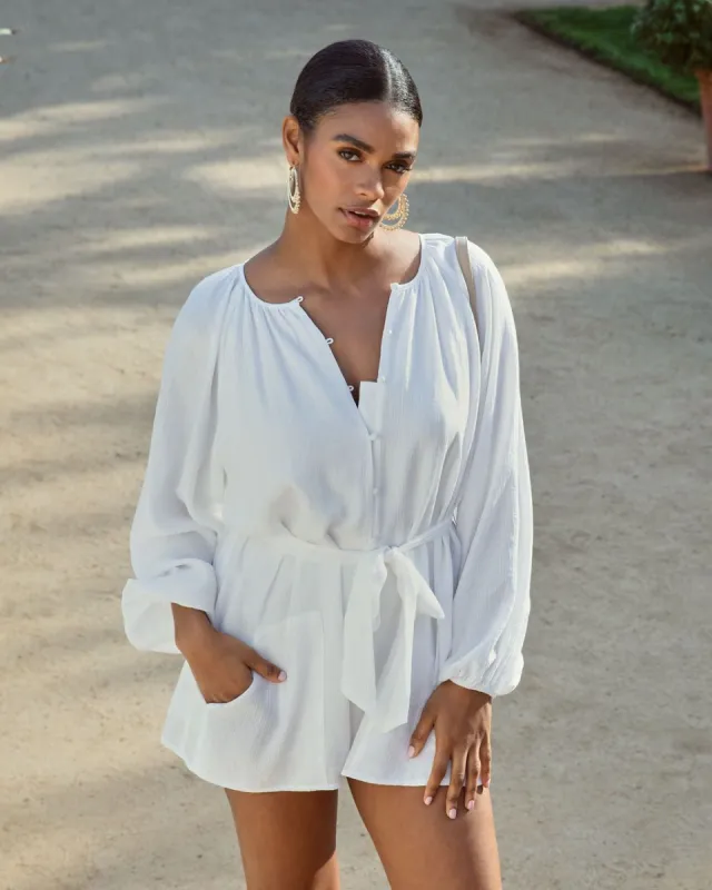 Hamptons Pocketed Romper sold by Vici