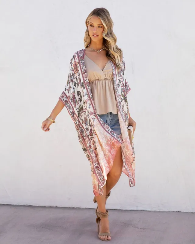 Trinity Floral Open Front Kimono sold by Vici