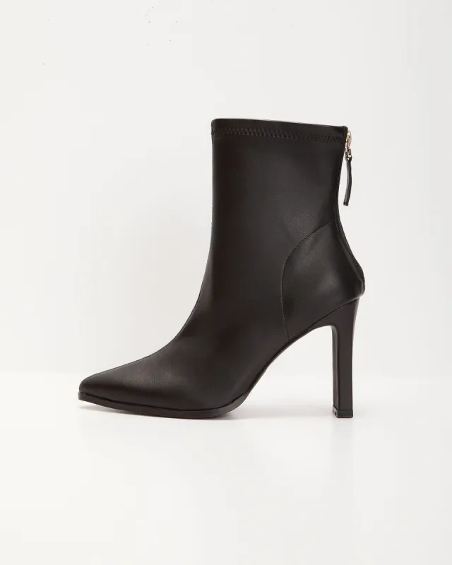 Janelle Faux Leather Ankle Boots sold by Vici