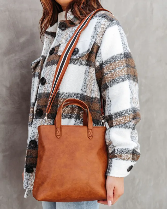 Trina Faux Leather Crossbody Bag - Tan - FINAL SALE sold by Vici