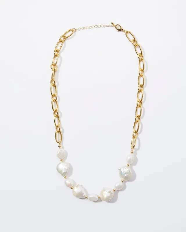 Deep Sea Pearl Necklace - Gold - FINAL SALE sold by Vici