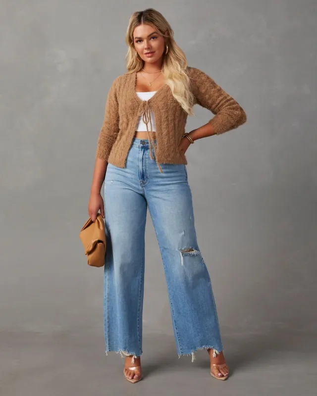 Levitt Tie Front Cardigan - Camel sold by Vici