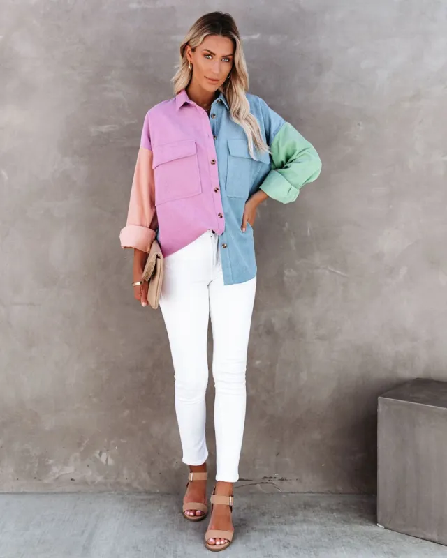 Flying Colors Cotton Corduroy Shacket - FINAL SALE made by Vici