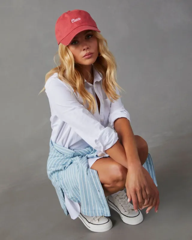 Ciao Baseball Cap - Red sold by Vici