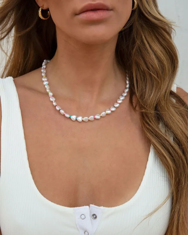 Pearl Hearts Necklace - SALE sold by Vici