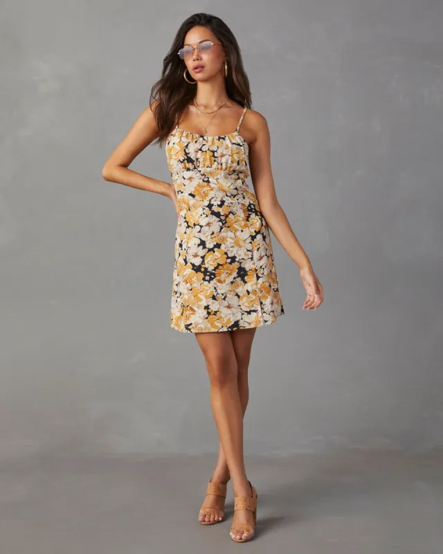 Floral Flurry Printed Mini Dress sold by Vici