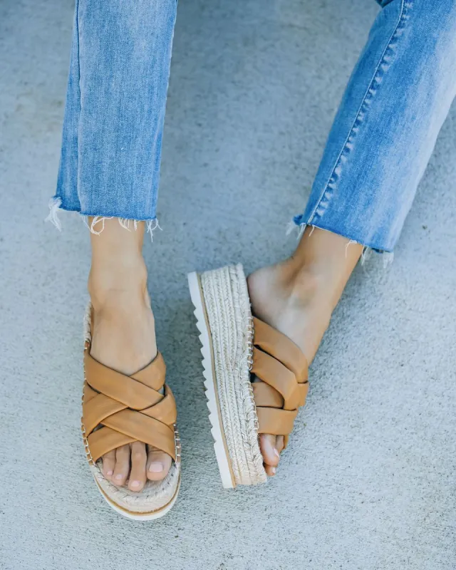 Zion Woven Platform Espadrille Sandal - Tan - FINAL SALE sold by Vici
