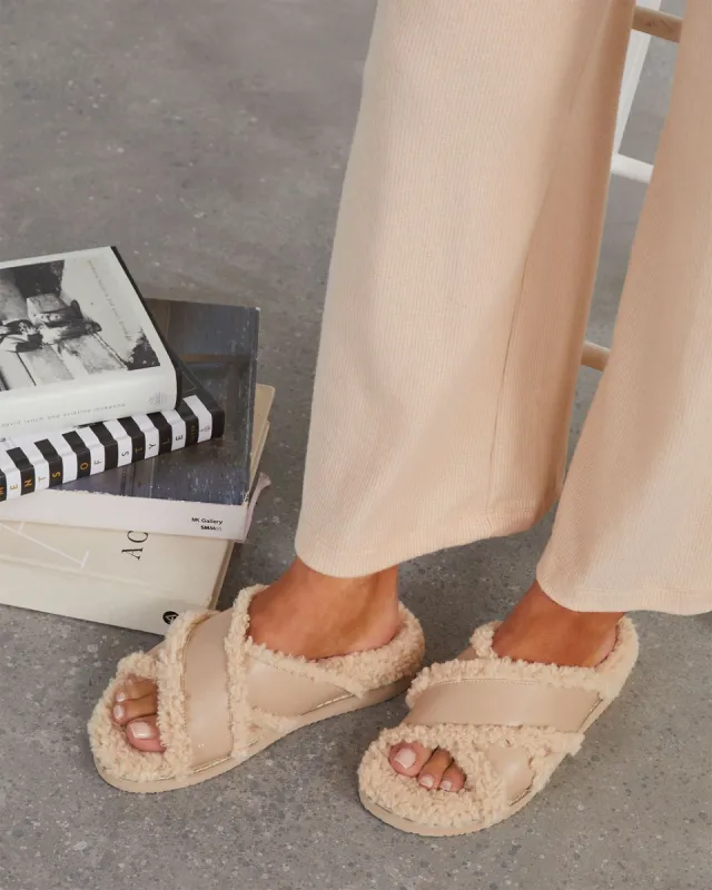 Billini Zelie Slides - Beige sold by Vici