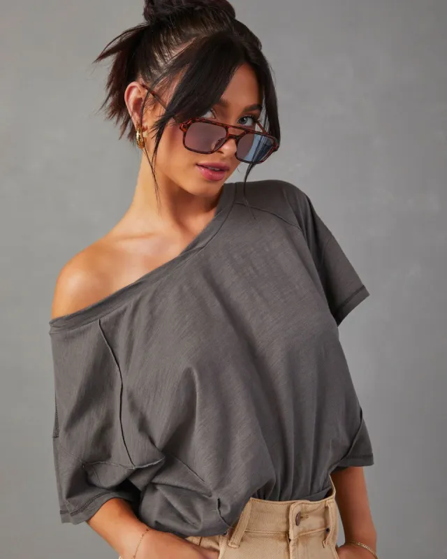 Williamson Cotton Tee - Charcoal sold by Vici