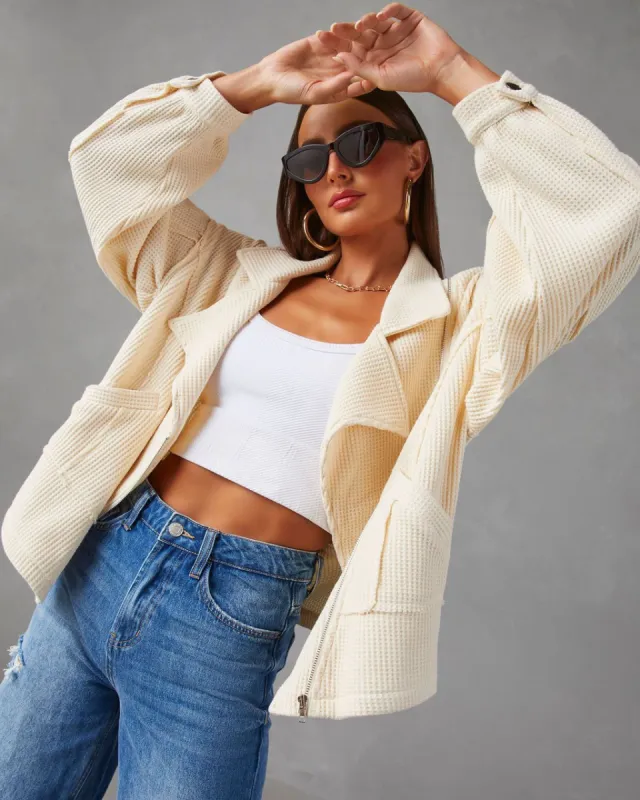 Noah Lee Jacket - Cream - SALE sold by Vici