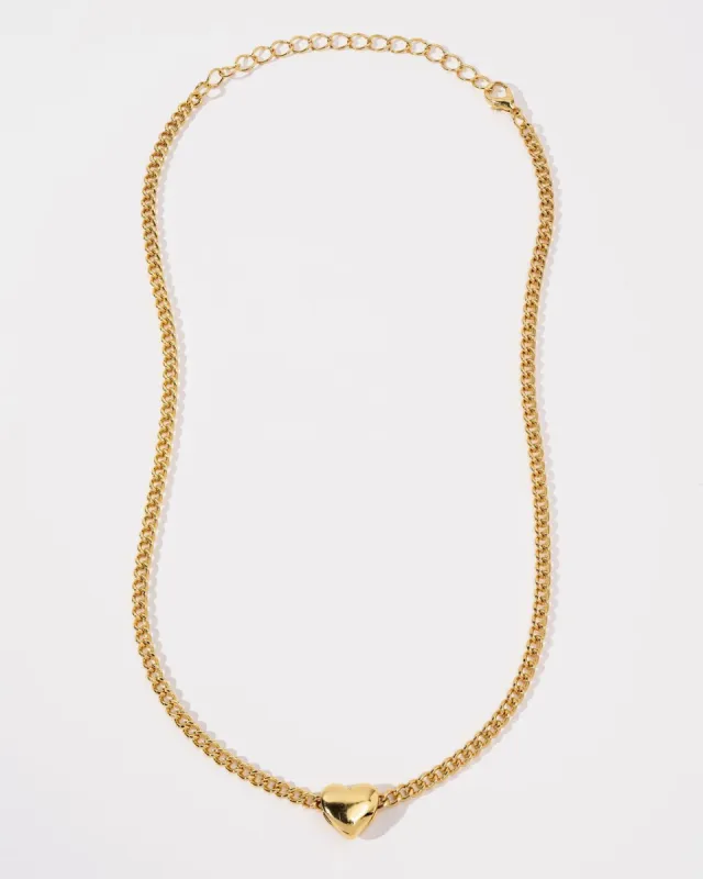 Tiffani Heart Necklace - Gold sold by Vici