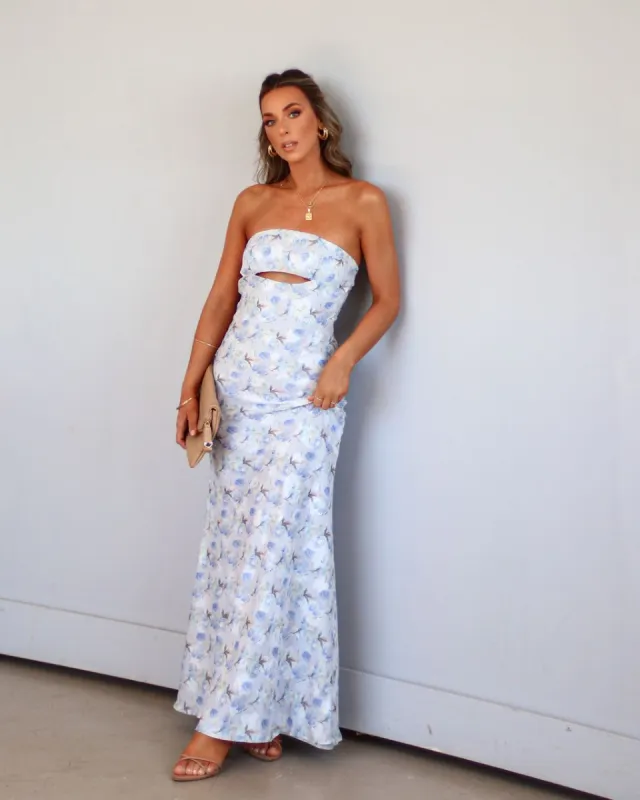 Sweetest Romance Floral Strapless Maxi Dress - FINAL SALE sold by Vici