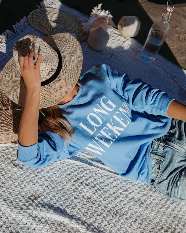 Long Weekend Cotton Blend Sweatshirt - FINAL SALE sold by Vici