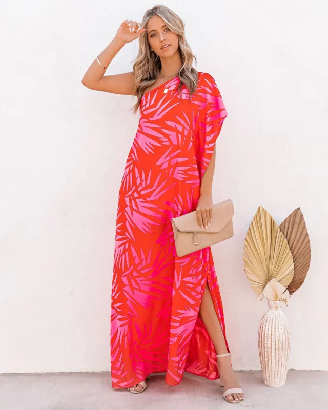 Tropical Bliss One Shoulder Statement Maxi Dress - FINAL SALE sold by Vici