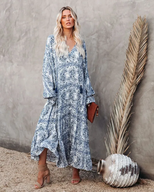 Santorini Printed Boho Maxi Dress - FINAL SALE sold by Vici