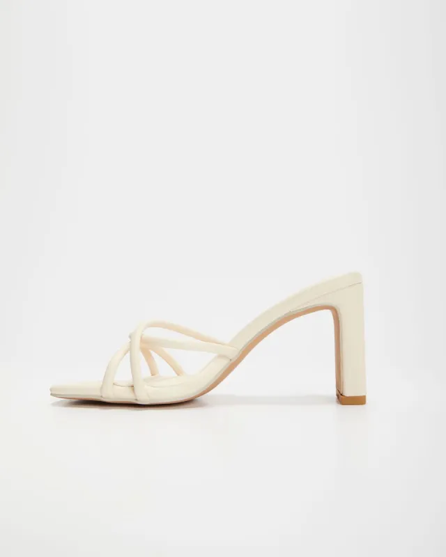 Kalis Strappy Heels - Ivory - FINAL SALE sold by Vici