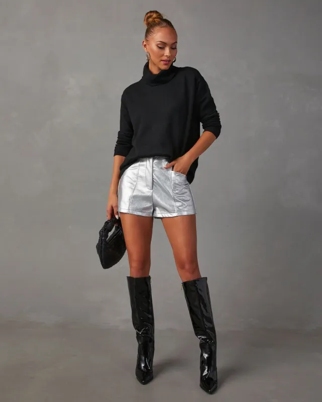 Faith Turtleneck Knit Sweater - Black sold by Vici