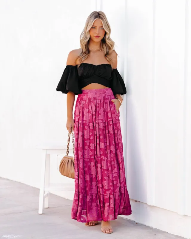 Aspiring Satin Off The Shoulder Crop Top - Black - SALE sold by Vici