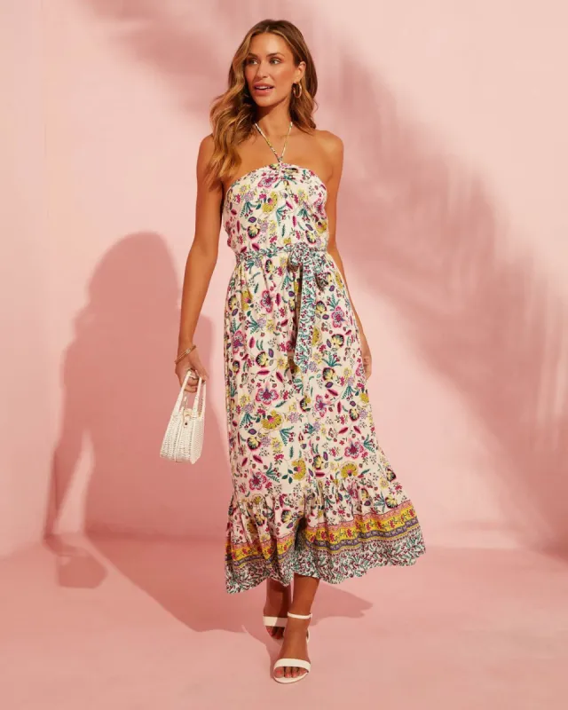 Greyson Halter Floral Maxi Dress - Multi - FINAL SALE sold by Vici