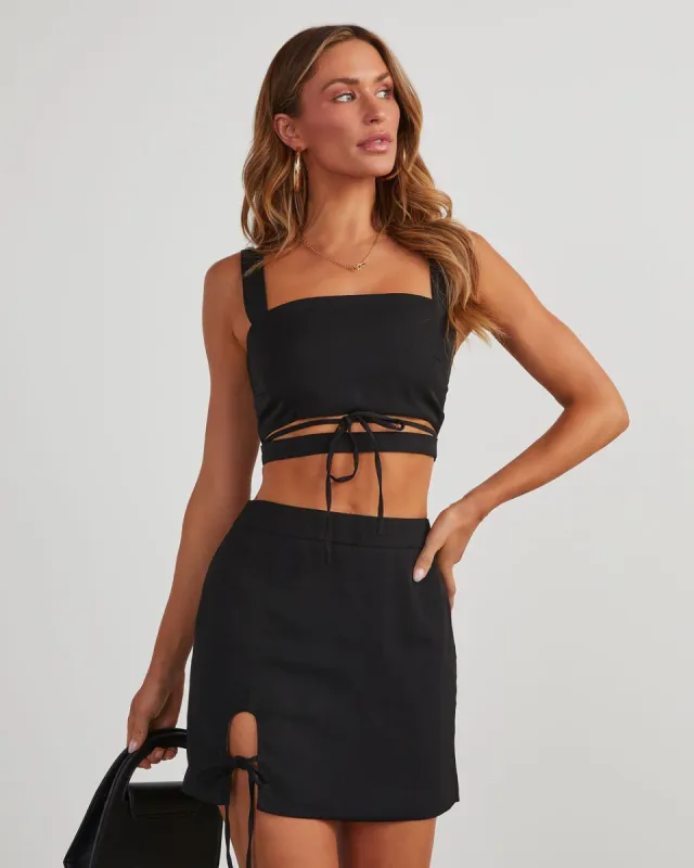 Emira Crop Tank - Black sold by Vici