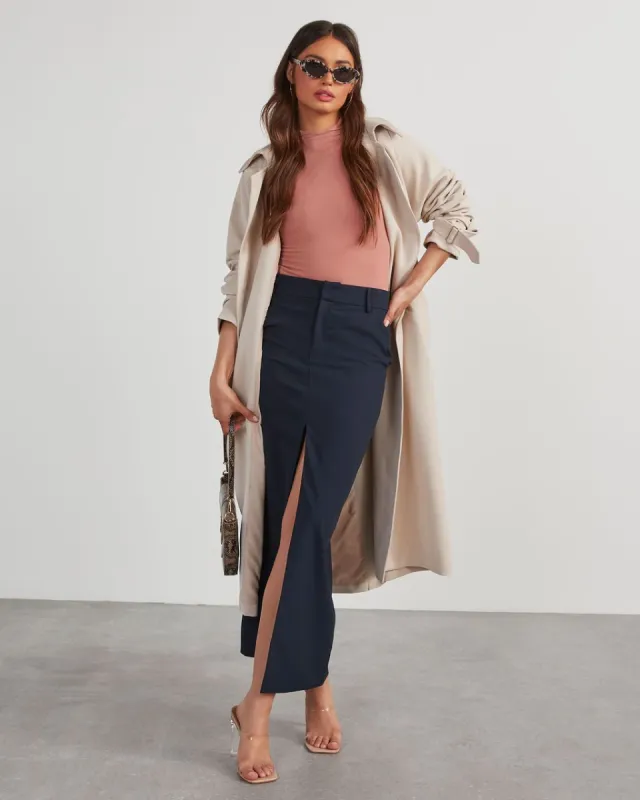 Provence Slit Pocketed Maxi Skirt made by Vici