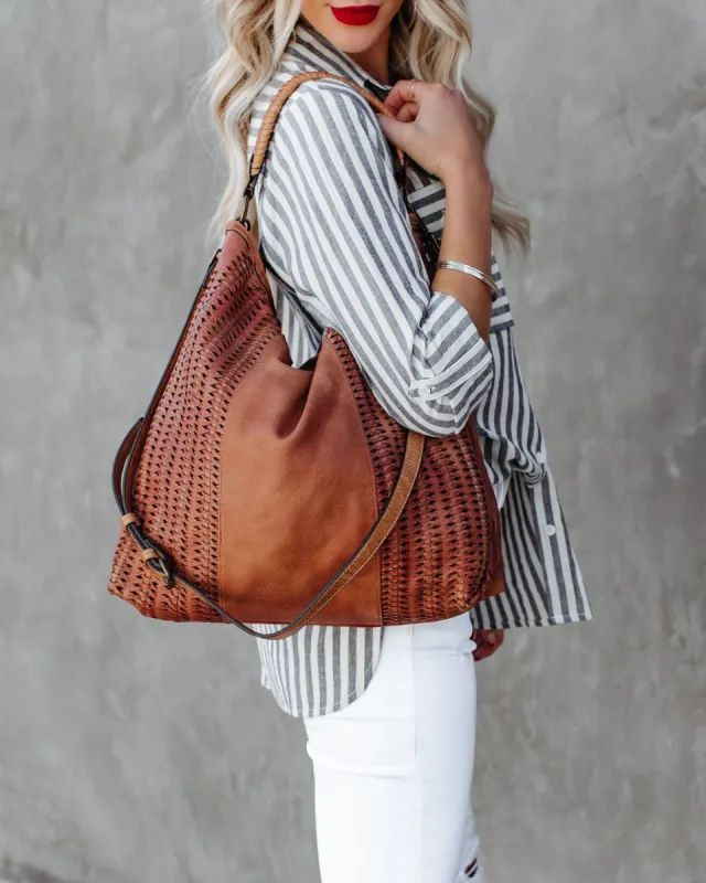 Voyager Woven Crossbody Handbag - Tan - FINAL SALE made by Vici