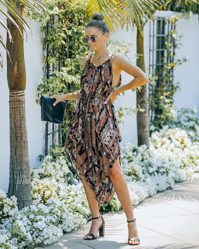 Shaine Printed Asymmetrical Jumpsuit - FINAL SALE sold by Vici