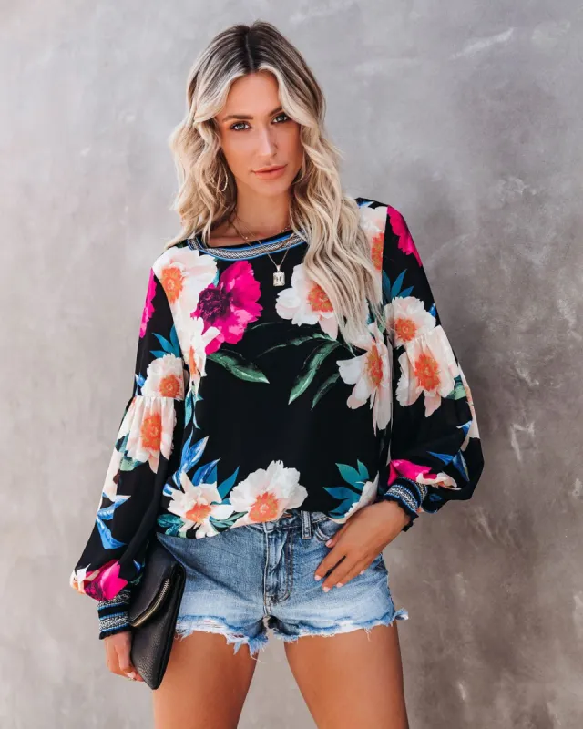 Ciao Bella Floral Printed Blouse - FINAL SALE sold by Vici