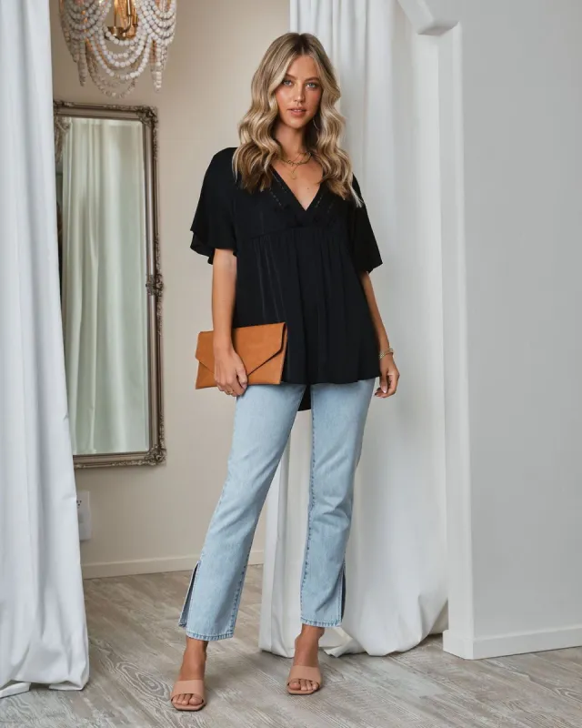 Avalina Flutter Sleeve Top sold by Vici