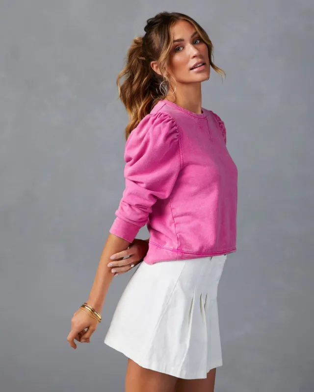 Roxanne Puff Sleeve Pullover sold by Vici