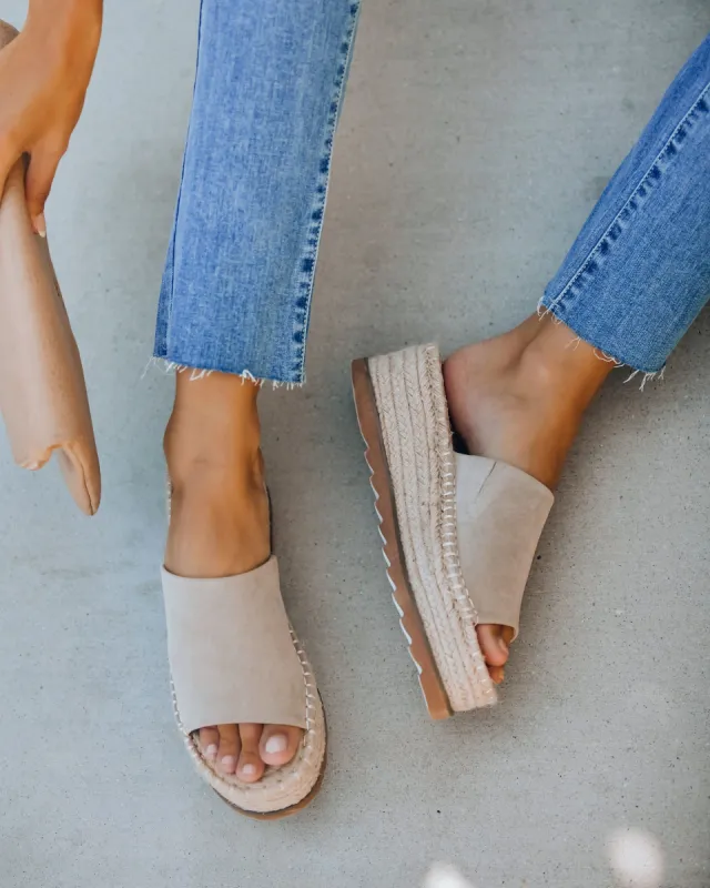 Liv Faux Suede Espadrille Flatform Sandal - FINAL SALE sold by Vici