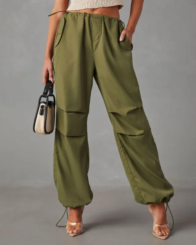 Cabotte Pocketed Parachute Pants sold by Vici