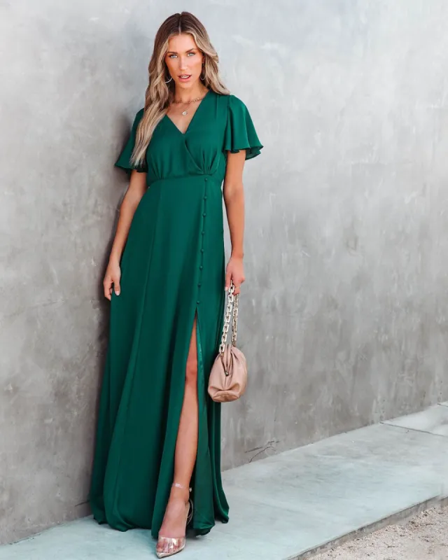 Last Forever Flutter Sleeve Maxi Dress sold by Vici