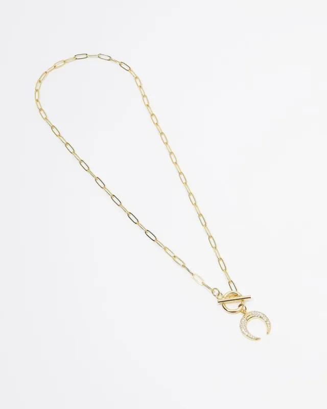 Enola Crescent Horn Necklace sold by Vici