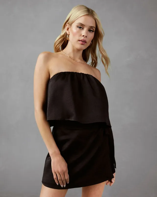 Maia Strapless Wrap Romper sold by Vici