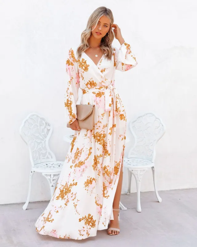 Tenley Floral Slit Maxi Dress - FINAL SALE sold by Vici