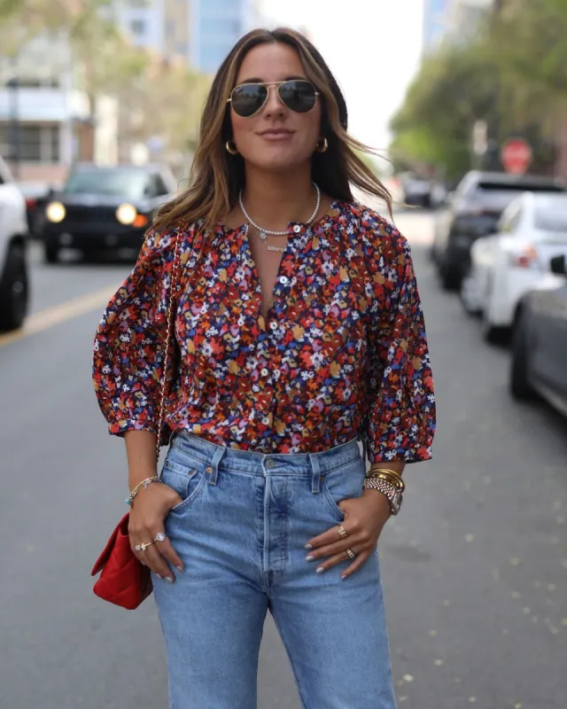 Fall For Spring Floral Button Down Top - FINAL SALE sold by Vici