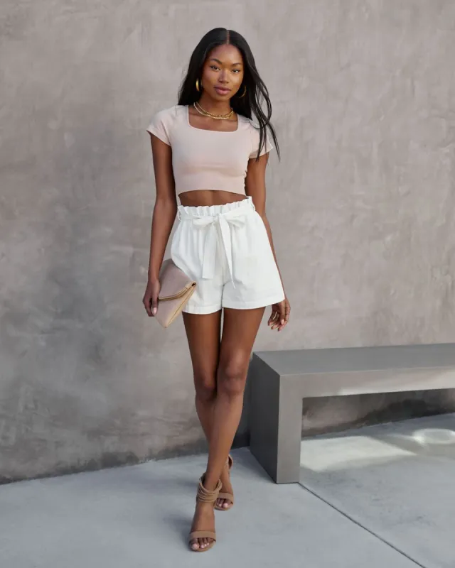 Nicola Short Sleeve Crop Top sold by Vici