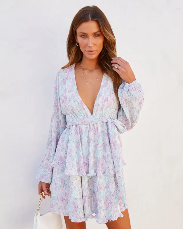 Always True Printed Tiered Mini Dress - FINAL SALE sold by Vici