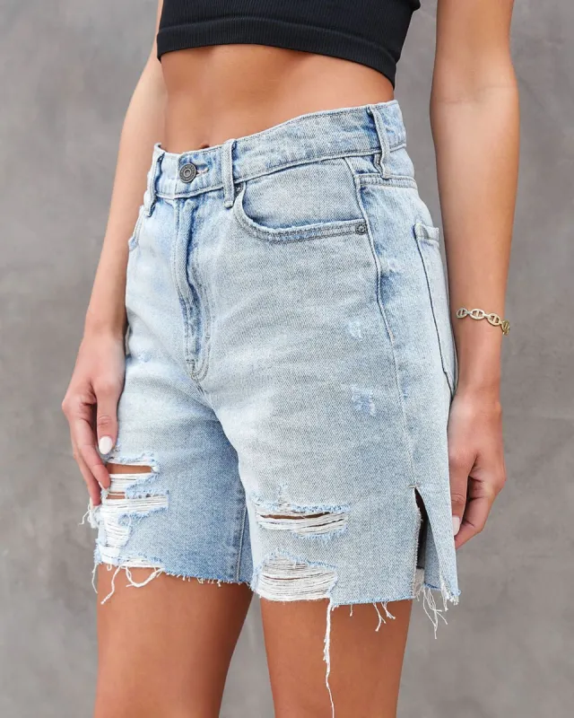 Davis High Rise Distressed Dad Jean Shorts - FINAL SALE made by Vici