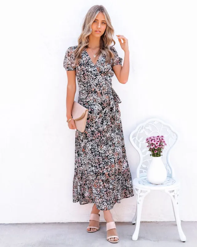 Barclay Floral Wrap Maxi Dress - FINAL SALE sold by Vici