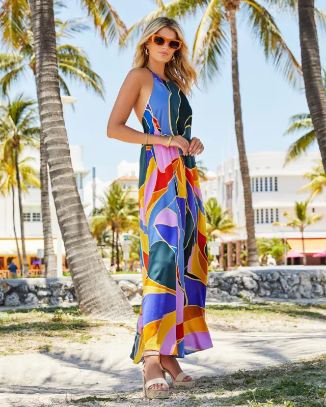 Mondrian Halter Maxi Dress - FINAL SALE sold by Vici