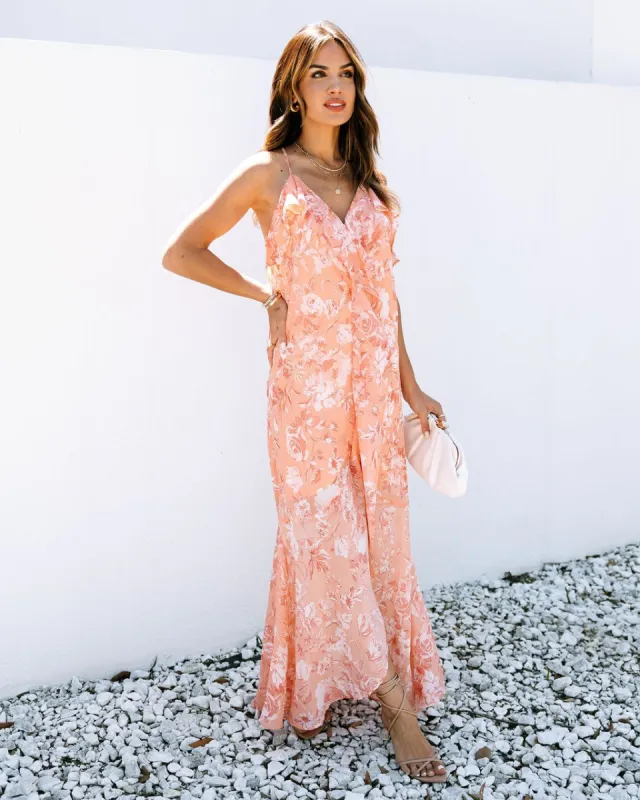 Santiago Floral Ruffle Maxi Dress - FINAL SALE sold by Vici