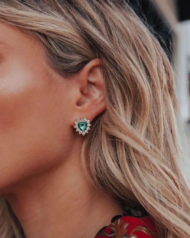 Emerald Stud Earrings - FINAL SALE sold by Vici