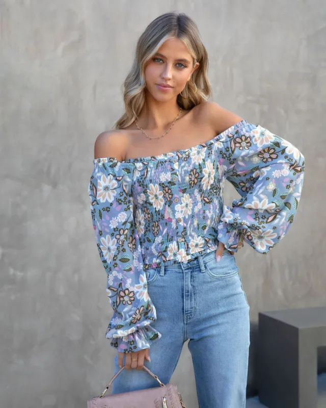 Alessi Floral Smocked Top - FINAL SALE sold by Vici